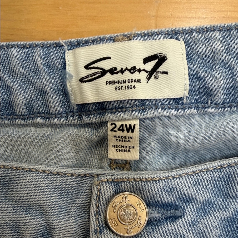Size 24W Seven7 Loose Straight Jean - Picture 2 of 7